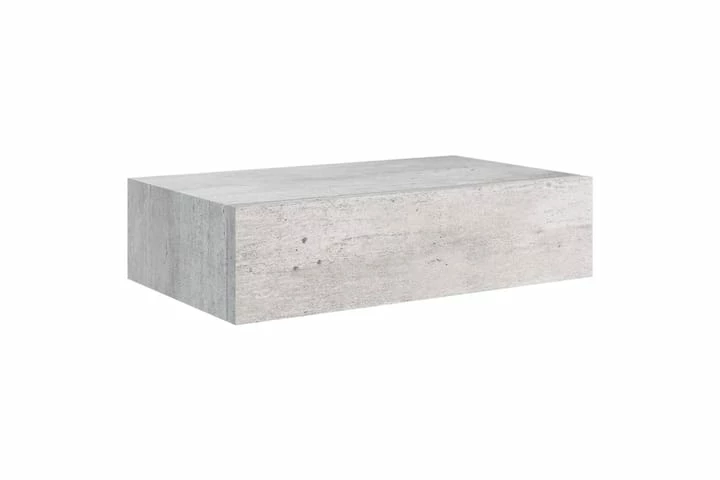 Veggmonterte Skuffehyller 2 Stk Betonggrå 40x23,5x10 Cm MDF - Bilde 10