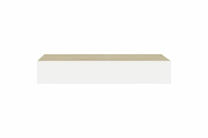 Veggmonterte Skuffehyller 2 Stk Eik Og 60x23,5x10 Cm MDF