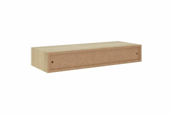 Veggmonterte Skuffehyller 2 Stk Eik Og 60x23,5x10 Cm MDF - Bilde 9