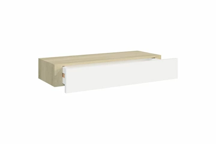 Veggmonterte Skuffehyller 2 Stk Eik Og 60x23,5x10 Cm MDF - Bilde 12