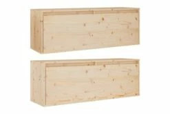 Veggskap 2 Stk 100x30x35 Cm Heltre Furu