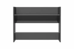 Veggskoskap 2 Stk Høyglans Grå 80x18x60 Cm Sponplate