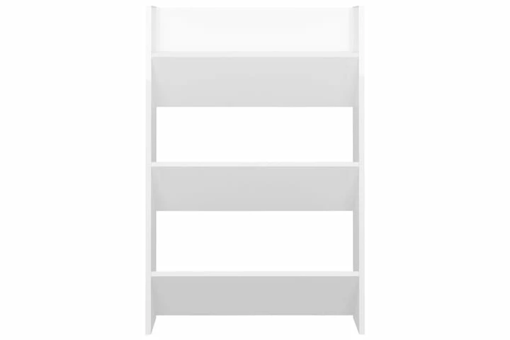 Veggskoskap 2 Stk Høyglans Hvit 60x18x90 Cm Sponplate - Bilde 16