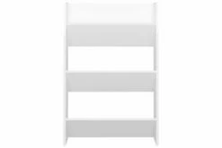 Veggskoskap 2 Stk Høyglans Hvit 60x18x90 Cm Sponplate