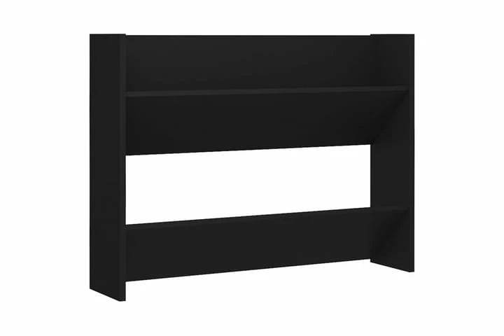 Veggskoskap 2 Stk Svart 80x18x60 Cm Sponplate - Bilde 6