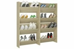 Veggskoskap 4 Stk Sonoma Eik 60x18x60 Cm Sponplate