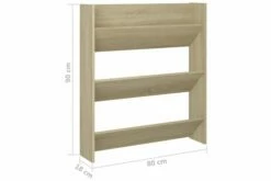 Veggskoskap Sonoma Eik 80x18x90 Cm Sponplate