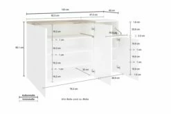 Zetera Skoskap 120x40 Cm 3 Dører