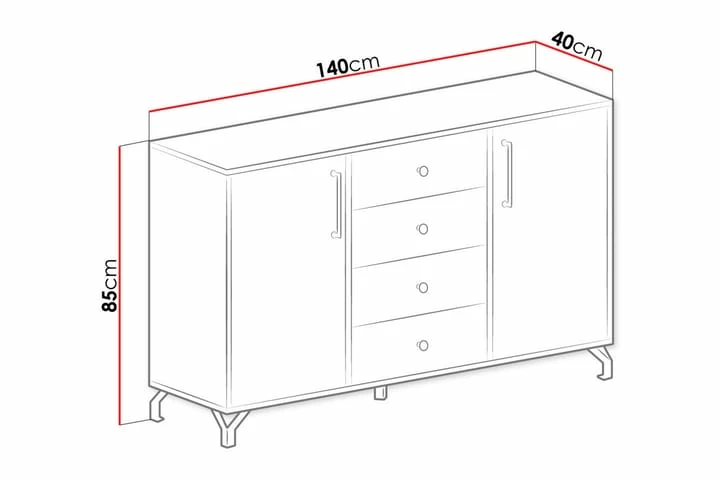 Zumar Kommode 85 Cm - Bilde 3